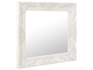 Miroir carré(e) à fixer coloris blanc <strong></strong>  <strong></strong> - 50 cm x 50 cm