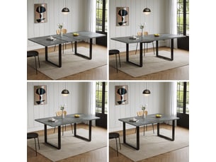 Table à manger extensible 140180 ou 220 × 80 cm, gris