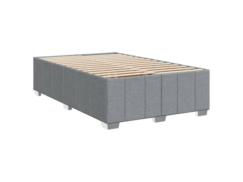  Lit double- lit adulte -  cadre de lit sans matelas gris clair 120x190 cm tissu  - Conforama B