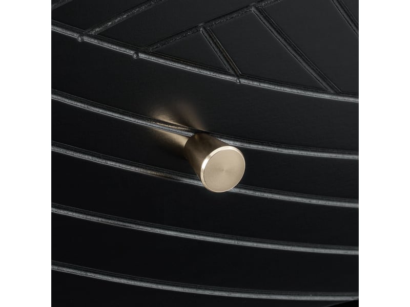  Table de nuit moderne 52 x 45 x 40 cm avec 2 tiroirs pratiques design noir en mdf noir 13_0015840  - Conforama C