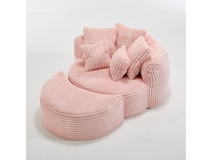 Fauteuil fixe  MODENUIT  Velours côtelé rose