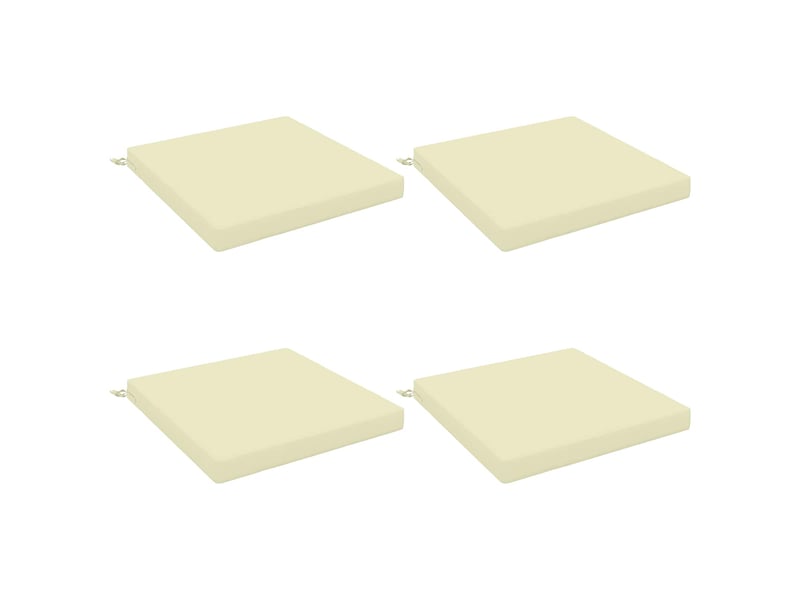  Lot de 4 coussins de siège, coussins d'assise soest 100 % polyester crème cf60383  - Conforama A