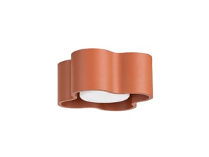 Plafonnier ovio 1 ocre rouge gx53 aluminium moderne 6x12x12cm