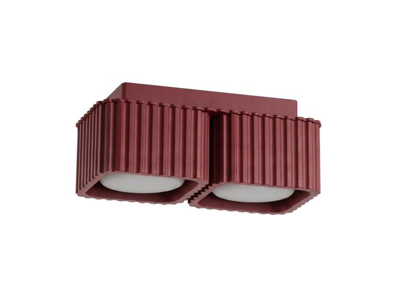  Plafonnier riff 2 bordeaux gx53 aluminium moderne 8x20.5x10cm SL.3075 - Conforama A
