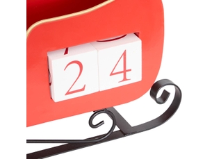 Calendrier de l'avent traîneau l. 39,5 cm