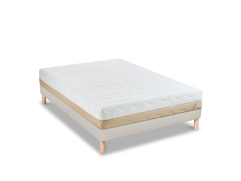  Ensemble matelas mémoire de forme 4 saisons avec sommier 140x200 cm 4VP.4SS.K15.1420 - Conforama D