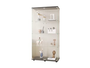 Vitrine coloris noir 4 étagère(s) SANS MARQUE - 164.34 cmx36.32 cm