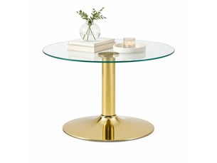 Table basse rond(e) coloris doré KOVIEA  - 70 cmx70 cm