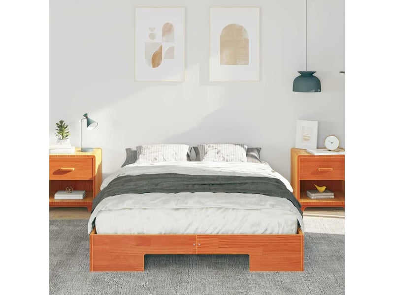  Lit double- lit adulte -  cadre de lit marron 135 x 190 cm  - Conforama B