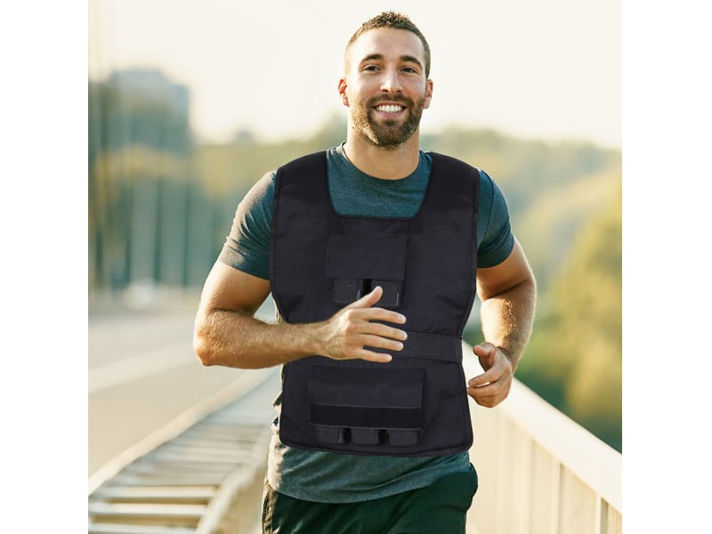  Lesté réglable 30 kg 36x52 cm – noir – 30 poids en fer de 1 kg pour entraînement sportif intensif  - Conforama B
