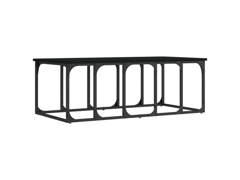  Table basse rectangulaire | table de salon noir 100x50x35,5 cm bois d'ingénierie  - Conforama A