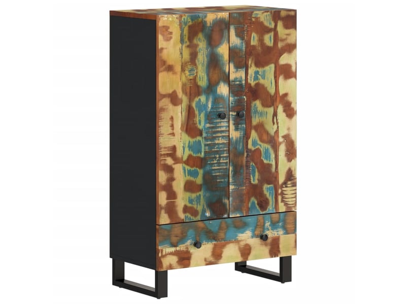  Buffet haut - bahut - meuble de rangement et tiroir 60x33x100 cm bois massif récupérationfer  - Conforama A