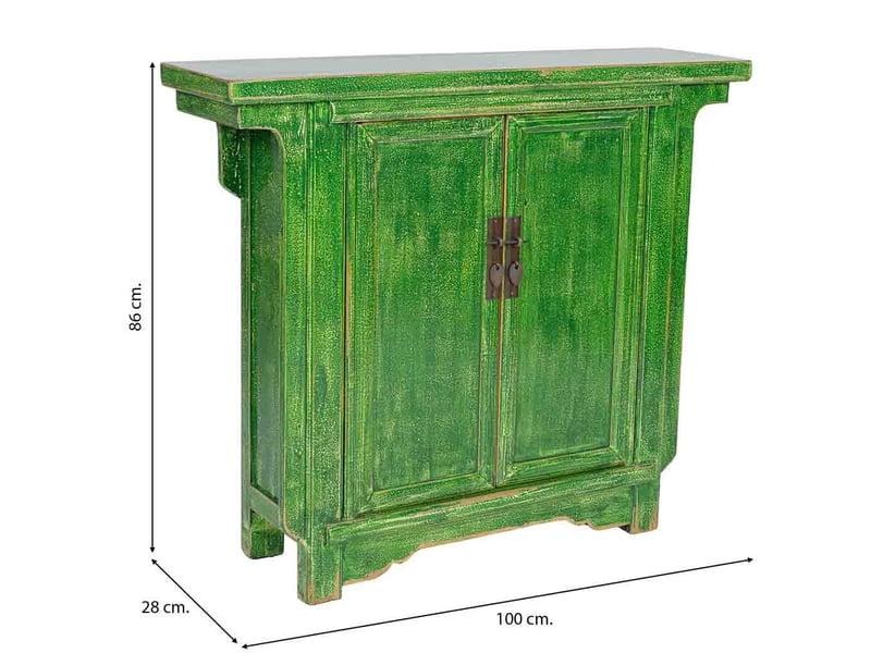  Meuble d'entrée en bois vert 100x28x86 cm h  - Conforama C