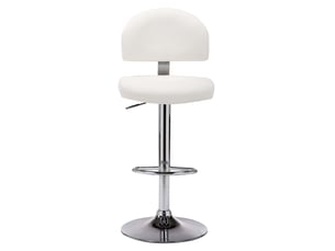 Tabouret de bar, chaise de bar blanc similicuir shl13797