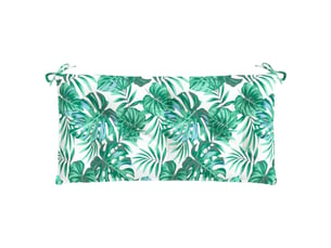 Coussin de banc de jardin, coussin d'assise motif de feuilles 110x50x7 cm cf52748