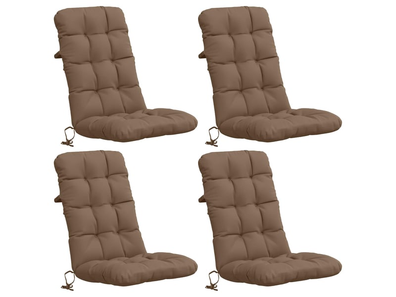 Lot de 4 coussins de chaise à dossier haut vianen cf59335 - Conforama A