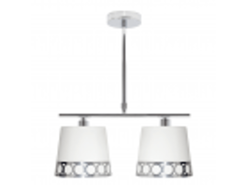  Fabrilamp dalia, lampe classique, 2xe14, blanc et argent, 45-61 x 40 x 16 cm 114852010 - Conforama B