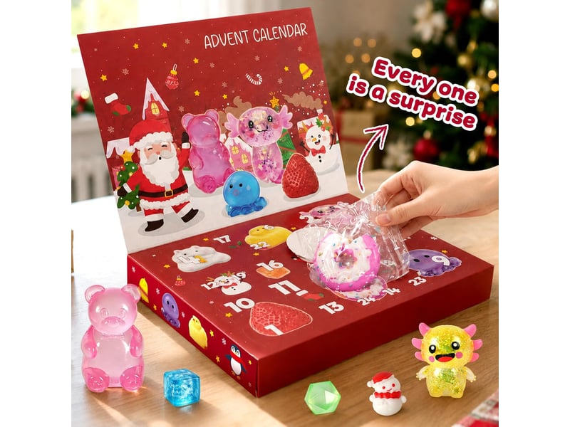  Calendrier de l'avent 2026 – compte à rebours 24 jours avec jouets squishy mignons  - Conforama D