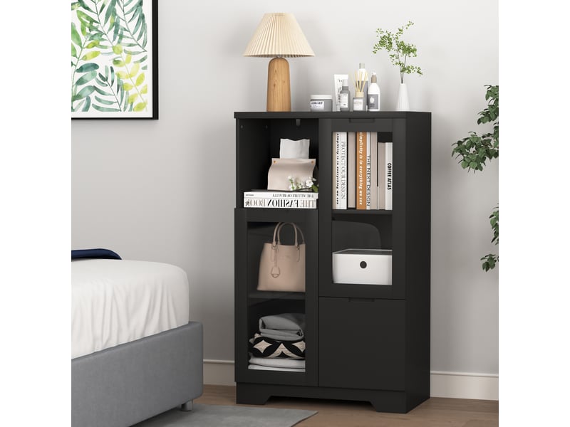  Lit superposé 90 x 200 cm et 140 x 200 cm, lits enfants avec armoire à chaussures, rangements, barrière de sécurité, échelle, certifié en747 blanc  - Conforama D