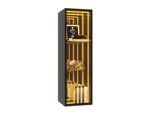 Vitrine coloris noir 3 étagère(s) <strong>HAVRYA</strong> <strong></strong> - 30 cmx90 cm