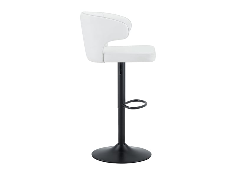  Lot de 2 tabourets de bar avec dossier, hauteur réglable, pivotant à 360° et grand pied - siège moderne pour cuisine et bar (chaises uniquement)  - Conforama A