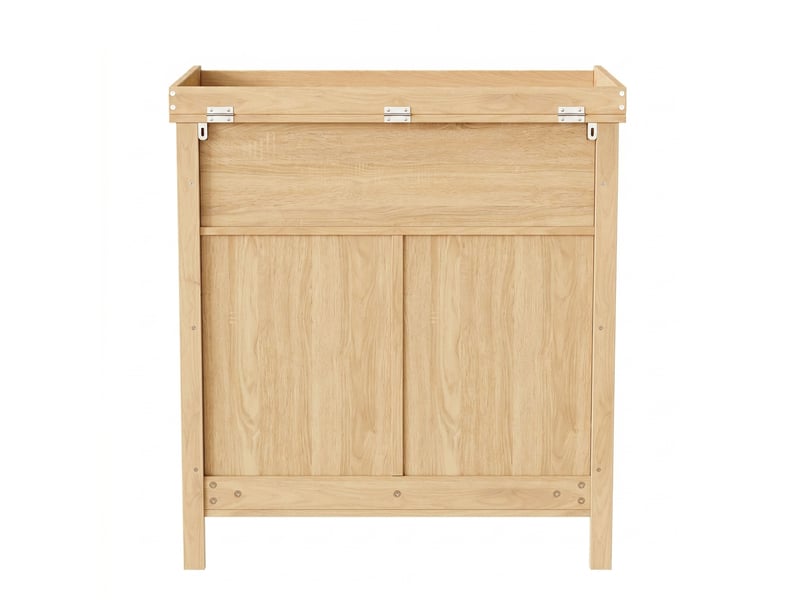  Commode à langer multifonctionnelle 82x50x90 cm avec tiroirs mdf naturel sans coussin  - Conforama D