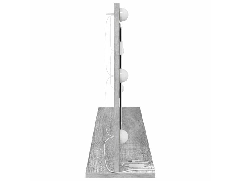  Miroir de vanité, miroir de coiffeuse gris sonoma 100 x 45 x 18 cm rectangulaire cf62780  - Conforama E