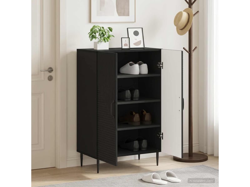  Meuble à chaussures, armoire à chaussures haarlem 59,5x39,5x89,5 cm noir  - Conforama B