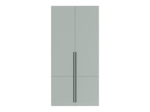 Armoire avec tringle 90 × 50 × 200 cm, porte-pantalons et 4 niches, gris