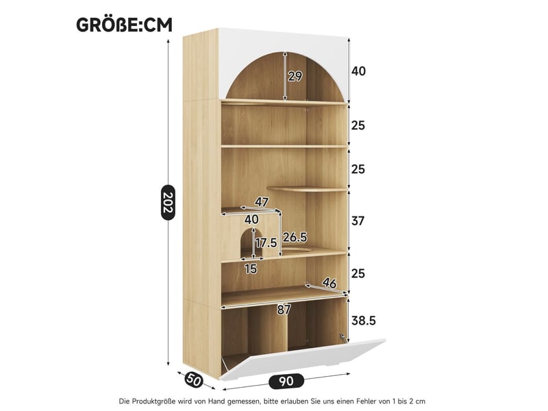 Armoire pour félins 90 x 50 x 202 cm blanche décor bois, panneau de particules, escalade et rangement - Conforama C