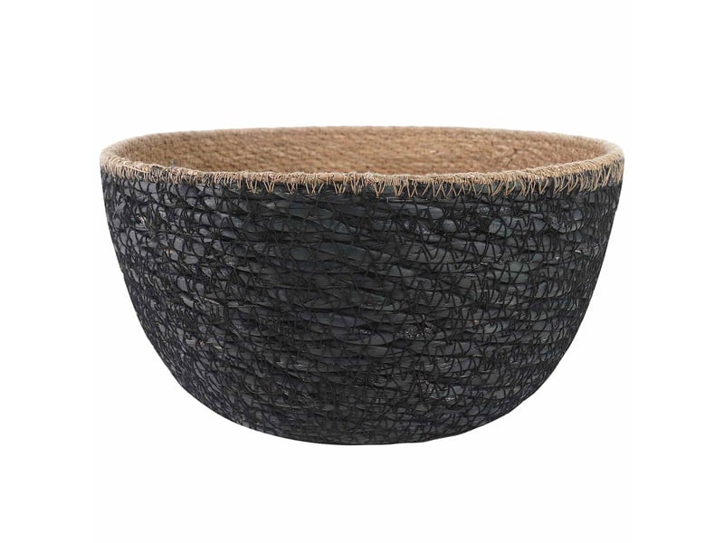  Jardinière - pot de plante avec poignées 2 pcs noir ø 22 x 20 cm  - Conforama C