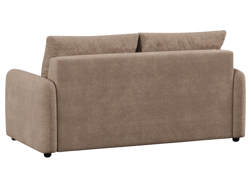 Canape droit convertible marron 3 places  - Conforama U