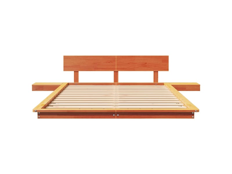 Lit double- lit adulte - cadre de lit marron 120 x 190 cm bois - Conforama D