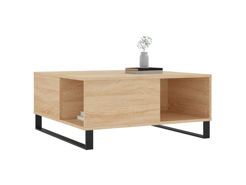  Table basse - table de salon - table à thé chêne sonoma 80x80x36,5 cm bois d'ingénierie  - Conforama C