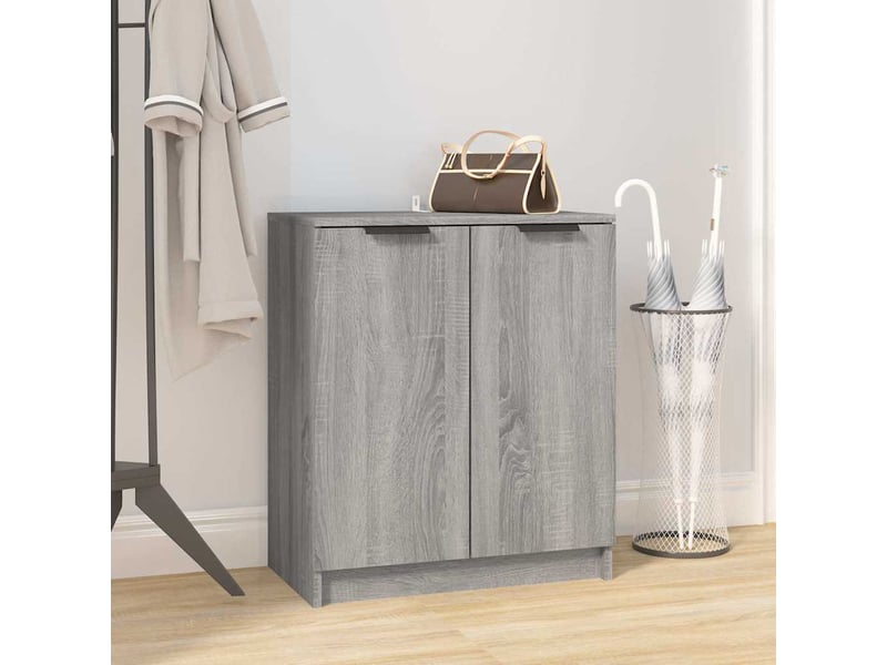  Meuble à chaussures, armoire à chaussures sonoma gris 59x35x70 cm bois d'ingénierie  - Conforama B