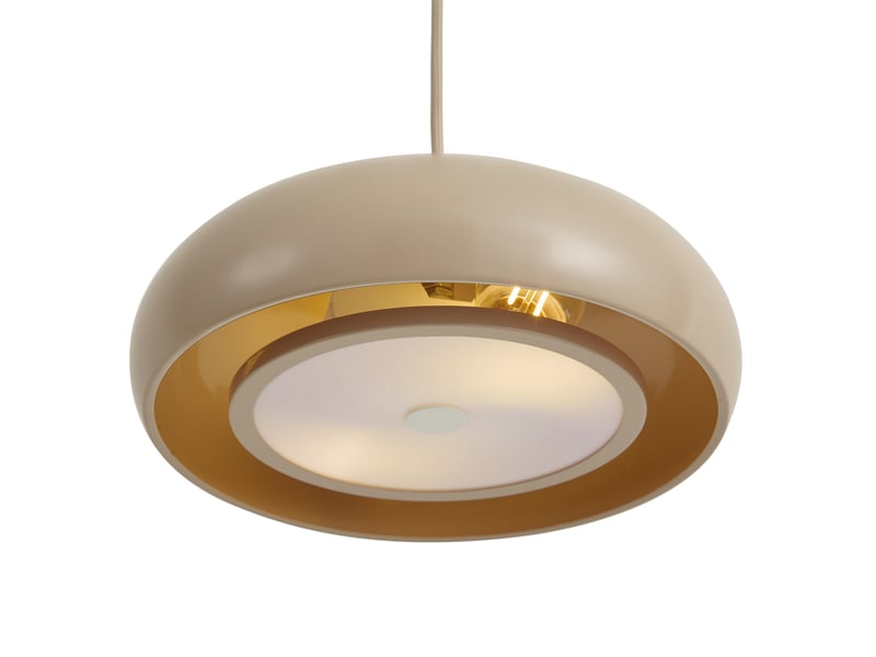  Retro hanglamp taupe met metalen kap 2-lichts - macaron  - Conforama D