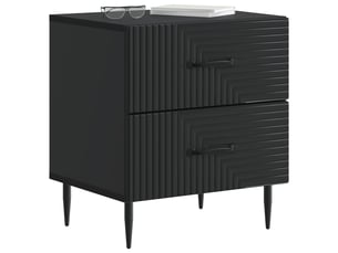 Table de chevet noir 43 x 34,5 x 47,5 cm bois d'ingénierie