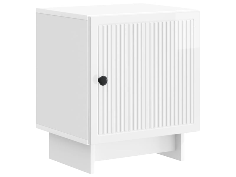  Table de chevet 2 pièces blanc brillant 43 x 34,5 x 50 cm  - Conforama C