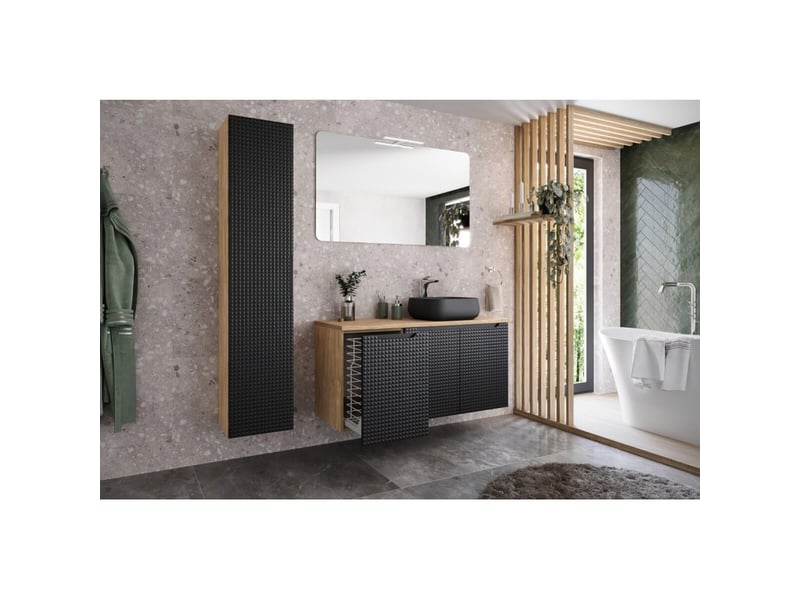  Miroir salle de bain rectangulaire 120x70 cm sans cadre design  - Conforama D