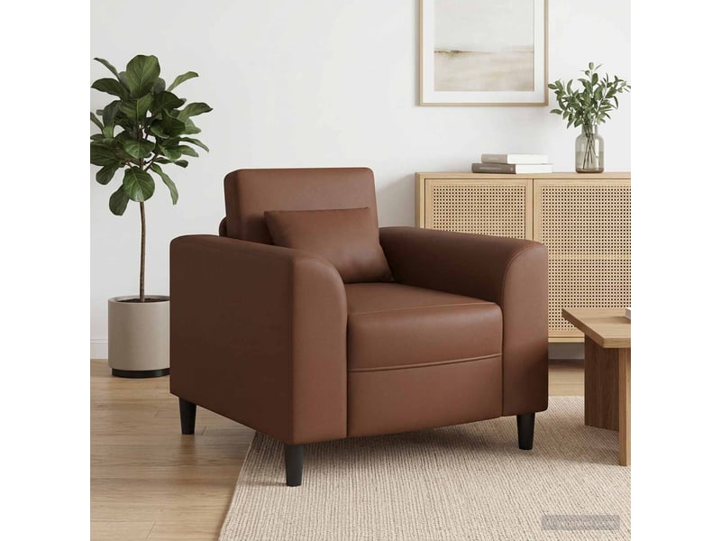  Vidaxl fauteuil marron simili cuir  - Conforama B