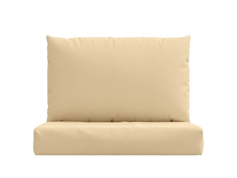  Lot de 2 coussins de palette, coussins de canapé beige mélangé tissu cf59487  - Conforama D