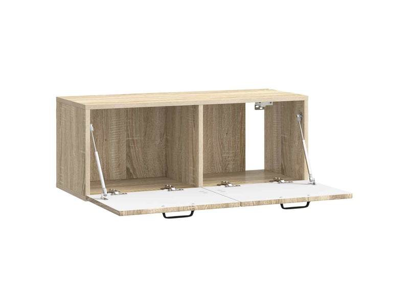  Meuble tv - banc tv - meuble de rangement mural montage mural chêne sonoma 78,5 x 31 x 30 cm  - Conforama E