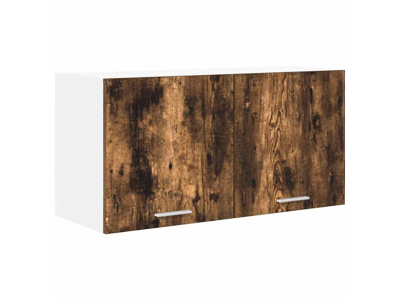 Meuble de rangement cuisine, armoire suspendue chêne fumé 80x31x40cm bois d'ingénierie  - Conforama A