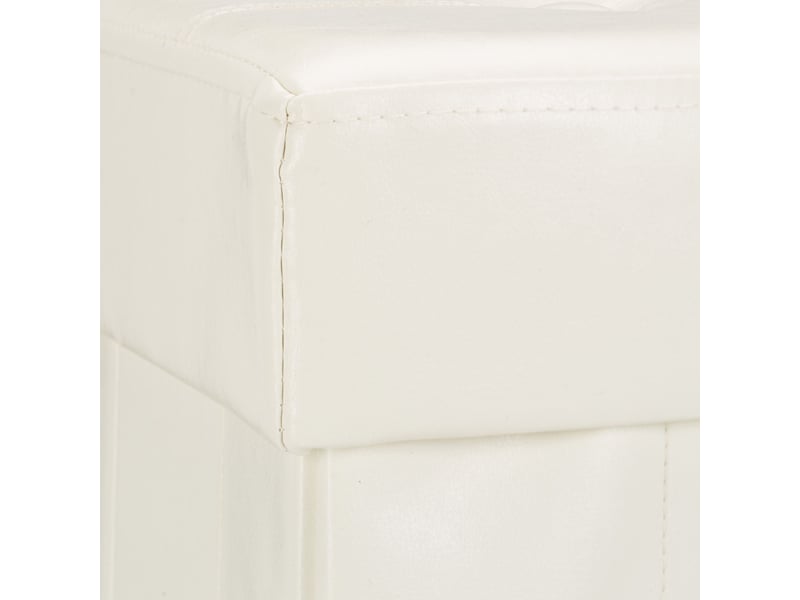  Tabouret de rangement pliable triangle pour salon chambre 38 x 38 x 38 cm assise confortable style contemporain en similicuir gris 13_0008617  - Conforama C