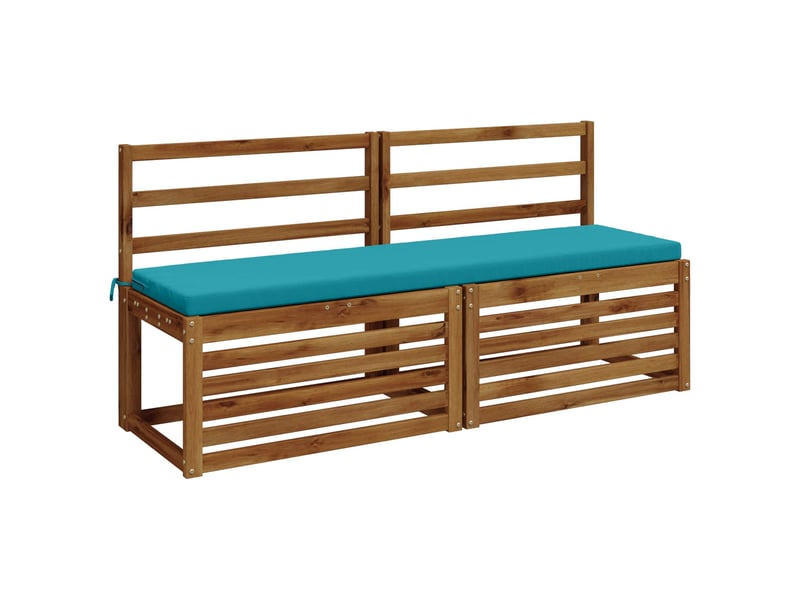  Lot de 2 coussins de banc, coussins d'assise soest 100 % polyester turquoise cf56849  - Conforama C