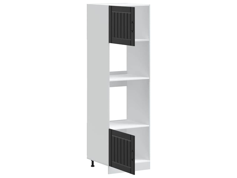 Meuble de rangement, armoires de four lucca bois d'ingénierie noir - Conforama E