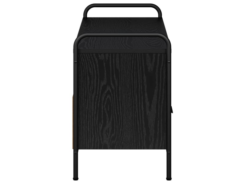  Meuble tv moderne, banc tv 67,5x33x50 cm chêne noir bois d'ingénierie shl1325  - Conforama E