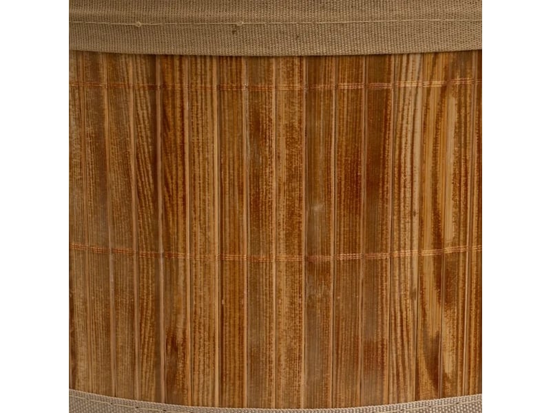  Lot de 4 paniers de rangement ronds en bambou et tissu marron,corbeilles multi-usages décoratives  - Conforama E