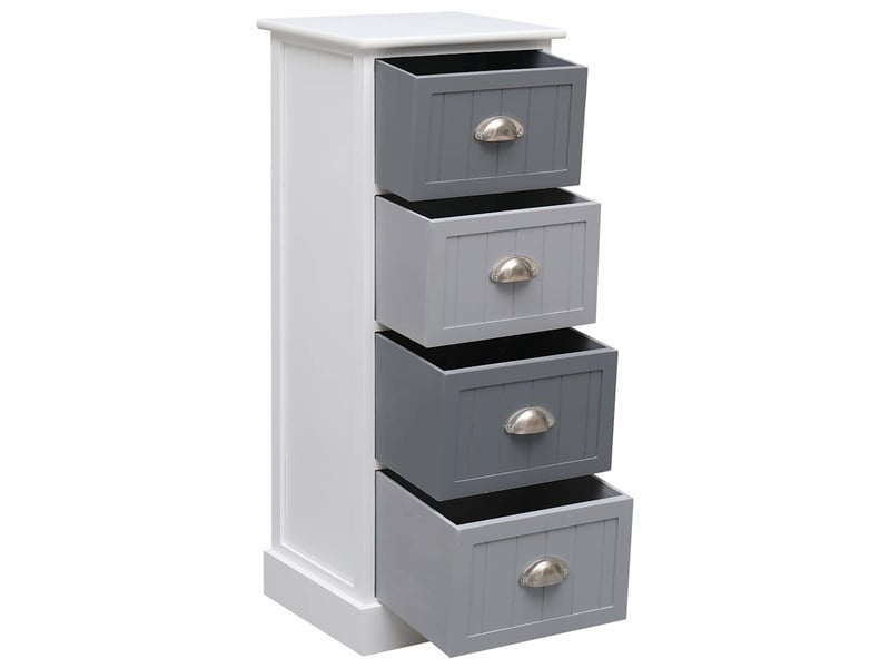  Armoire à tiroirs, commode latérale 35x30x90 cm bois de paulownia  - Conforama D