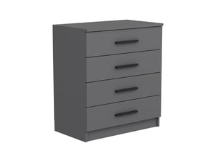 Commode 4 tiroir(s)    DMORA Kalmaegi coloris gris largeur 70 cm